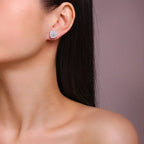 0.5Ct Moissanite Stud Earrings 925 Sterling Silver 18K Gold Plated Hypoallergenic BandsCo Straps