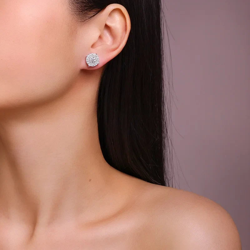0.5Ct Moissanite Stud Earrings 925 Sterling Silver 18K Gold Plated Hypoallergenic BandsCo Straps