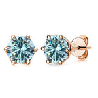 0.5-1ct D Color Moissanite Stud Earrings 925 Sterling Silver Gold Plated BandsCo Straps