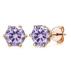 0.5-1ct D Color Moissanite Stud Earrings 925 Sterling Silver Gold Plated BandsCo Straps