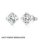 D Color VVS1 1ct Moissanite Stud Earrings 925 Sterling Silver Wedding Gift BandsCo Straps