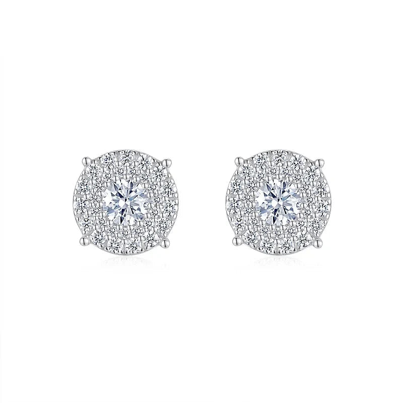 0.5Ct Moissanite Stud Earrings 925 Sterling Silver 18K Gold Plated Hypoallergenic BandsCo Straps