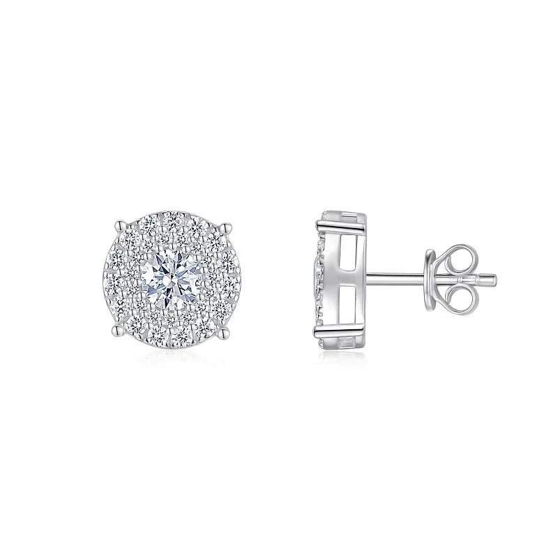 0.5Ct Moissanite Stud Earrings 925 Sterling Silver 18K Gold Plated Hypoallergenic BandsCo Straps