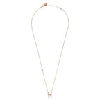 Zodiac Star Sign Pendant Necklace Rose Gold Pisces