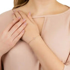 Pisa Mini Teardrop Bracelet Rosegold Pink Tourmaline