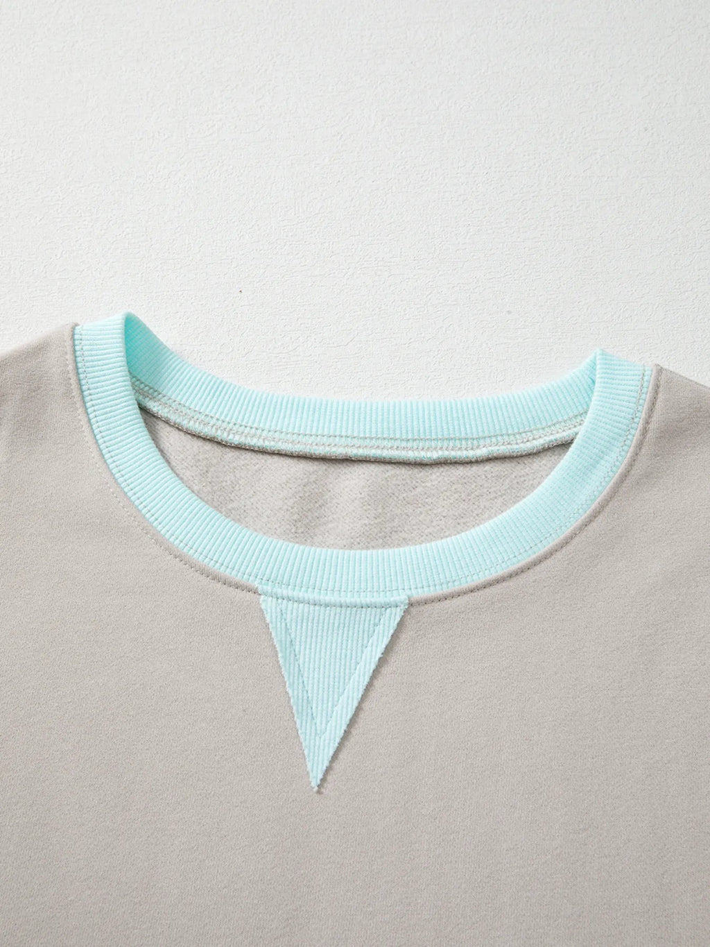 Colorblock Patchwork Drop Shoulder Sweatshirt THRIXINE