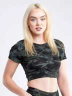 Women's Lightweight Short-Sleeve Crop Top - Workout & Casual - SJB-DIAMOND ELITES