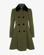Velvet Trim Skater Coat - Royal Inspired | Femstylo