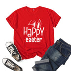 Women's Bunny Happy Easter Print Top Pi-Mart
