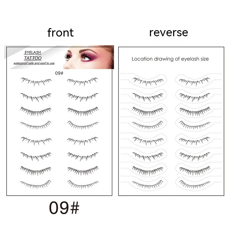 Lower Eyelashes Tattoo Sticker Disposable Waterproof Pi-Mart