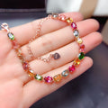 Natural Candy Color Tourmaline Bracelet Female Crystals Pi-Mart