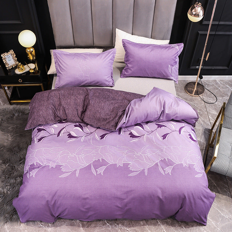 Three-piece Bedding Set, Plain Quilt Cover, Pillowcase, Four-piece Set Without Bed Linen Pi-Mart