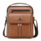 Leather Messenger Crossbody Shoulder Bag For Men Work Business Casual Adjustable Straps With  Metal Zipper - SJB-DIAMOND ELITES