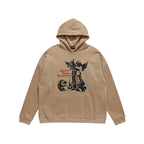 Men's Printed Couple Loose Hooded Sweatshirt Pi-Mart