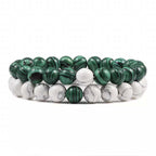 Natural Volcanic Stone White Pine Red Pine Tiger Eye Beaded Set Pi-Mart