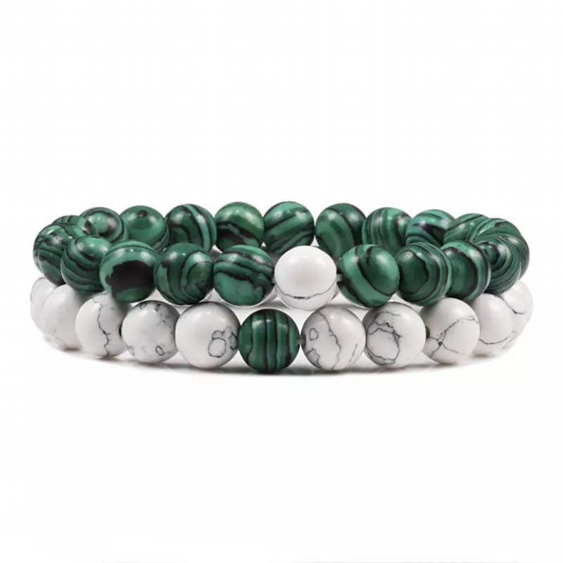 Natural Volcanic Stone White Pine Red Pine Tiger Eye Beaded Set Pi-Mart