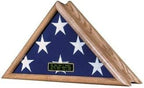 American Patriot Flag Display case Oak Finish, will hold a large American The Military Gift Store