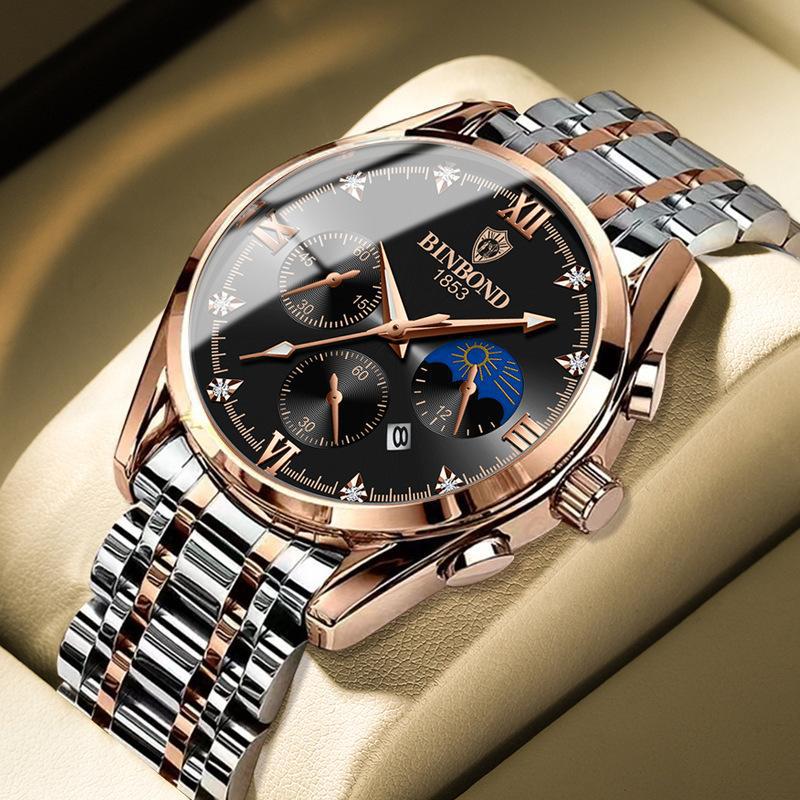 Waterproof Luminous Calendar Men's Fashion Genuine Leather Watch Pi-Mart