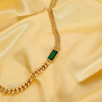 Green Stone Necklace - SJB-DIAMOND ELITES