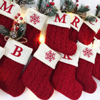 Knitted Christmas Letter Socks Pi-Mart
