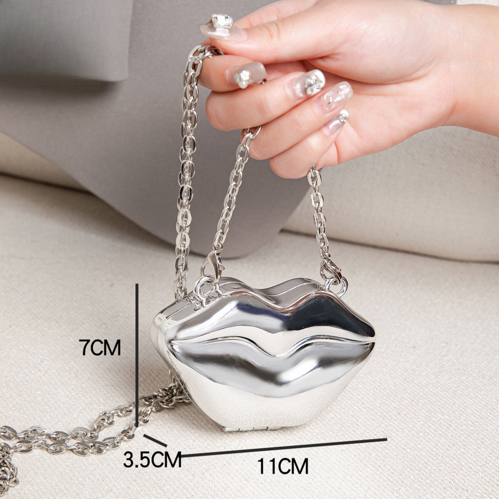 Lip Shaped Small evening Clutch Purse – Stylish Shinny Party Purse, Perfect for Casual Outings, Proms, and Parties – A Unique Fashion Accessory That Turns Heads - SJB-DIAMOND ELITES
