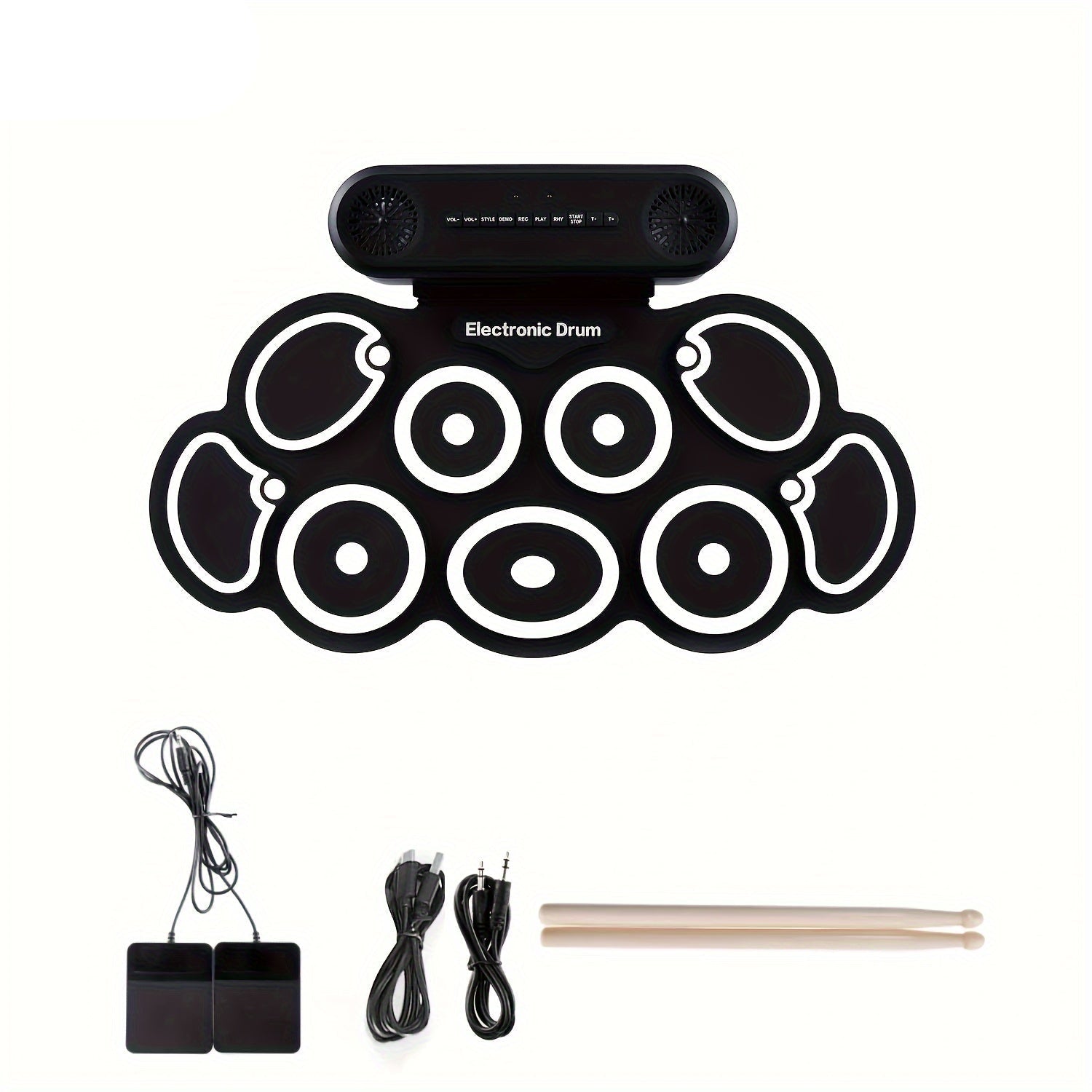 NNETM Electronic Drum Set with 9 Pads & Speakers Lootquake LLC