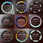 Crystal Tiger Eye Colored Beaded Bracelet Pi-Mart