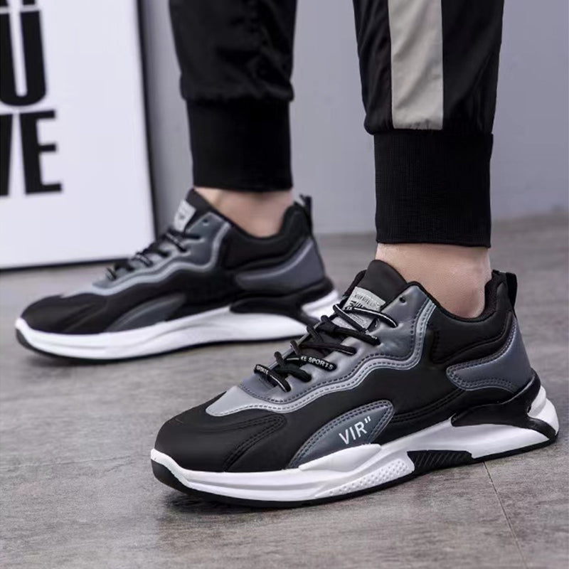Fashion Black White Sneakers Casual Outdoor Lightweight Breathable Sports Shoes For Men Pi-Mart