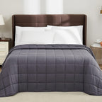 1pc Weighted Blanket 15 Lbs, 20lbs, 25lbs For Adults, Heavy Blanket With Breathable Fabric And Premium Glass Beads, Suitable For Queen/King Size Bed, Dark Grey Lootquake LLC