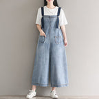 Loose Denim Overalls