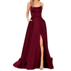 Solid Color Long Slimming And Shoulder Hollow Girlfriends Fashion Bridesmaid Party Dress - SJB-DIAMOND ELITES