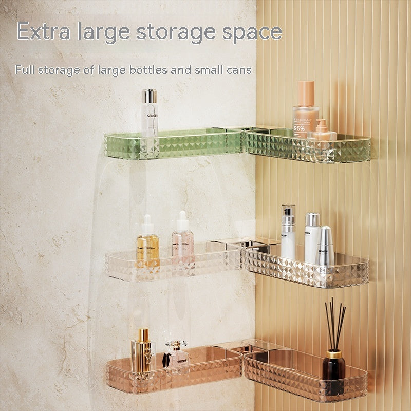 Bathroom Wall-mounted Multi-function Rotating Storage Rack Pi-Mart
