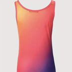 Women's V-neck Gradient Color Versatile Printed Pattern Tank Top - SJB-DIAMOND ELITES