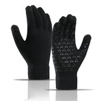 Winter Knitted Gloves For Men And Women Warm Cycling Anti-Cold Anti-Slip Triangular Offset Warm Gloves Pi-Mart
