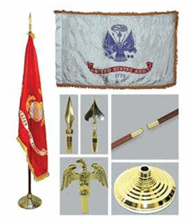 Flag Connections Army 3ft x 5ft Flag, Flagpole, Base,Tassel The Military Gift Store