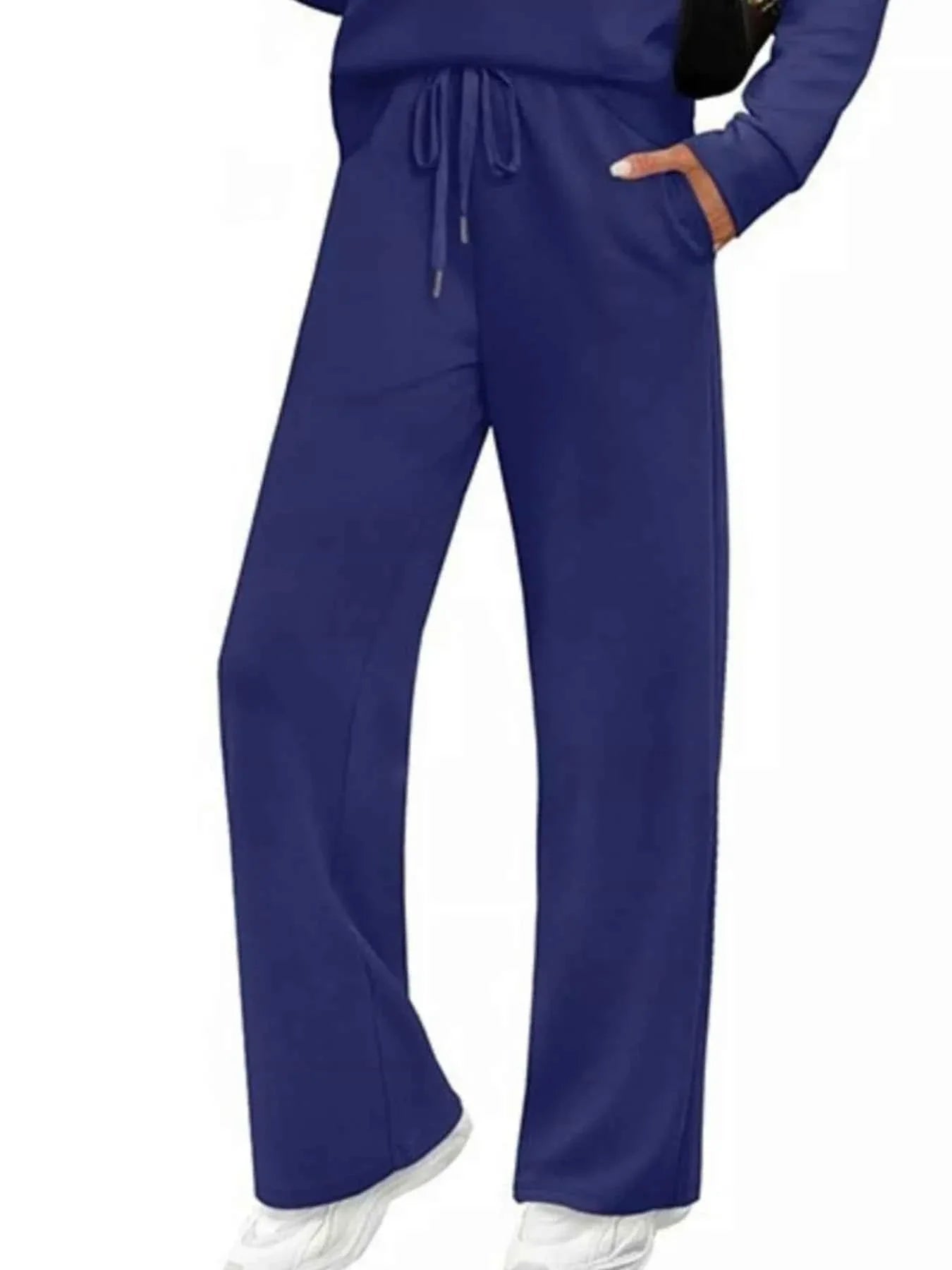 Plus Comfort Duo: Versatile Top & Pants Ensemble THRIXINE