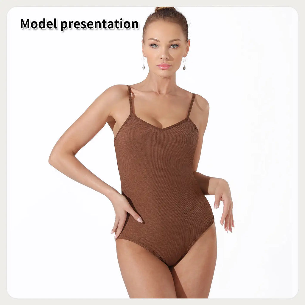 Women's Fashion Simple Solid Color Bodysuit - SJB-DIAMOND ELITES
