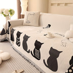 1pc Chenille Cat Cartoon Sofa Cover Blanket Four Seasons Universal Simple Double-sided Multi-functional Sofa Throw Blanket Couch Cover For Living Room Home Decor
