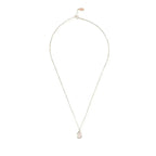 Pisa Mini Teardrop Necklace Rosegold Rose Quartz
