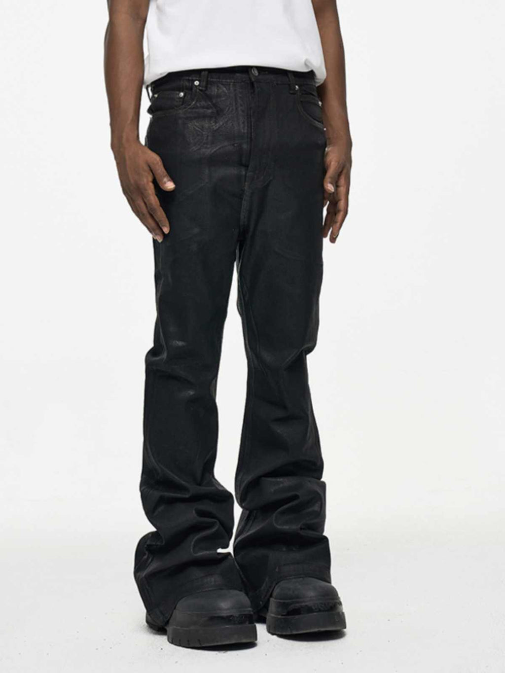 High Street RO Wind Coating Brush Glue Slightly Flared Mop Jeans Lootquake LLC