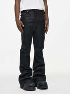 High Street RO Wind Coating Brush Glue Slightly Flared Mop Jeans Lootquake LLC