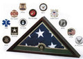 Medallion Flag Display Case, Memorial Flag Display case The Military Gift Store