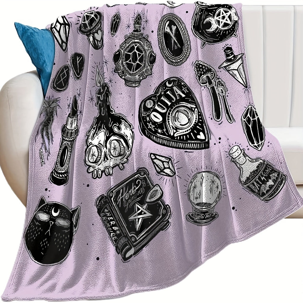 1pc Witch Gothic Blanket Lightweight Flannel Lootquake LLC