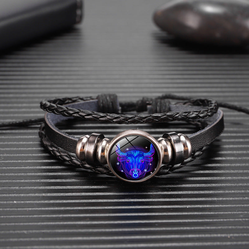 Zodiac Constellation Bracelet Braided Design Bracelet For Men Women Kids Pi-Mart