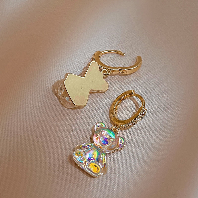 Cute Acrylic Gummy Bear Dangle Earrings Pi-Mart