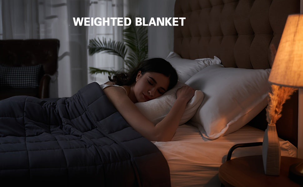 1pc Weighted Blanket 15 Lbs, 20lbs, 25lbs For Adults, Heavy Blanket With Breathable Fabric And Premium Glass Beads, Suitable For Queen/King Size Bed, Dark Grey Lootquake LLC