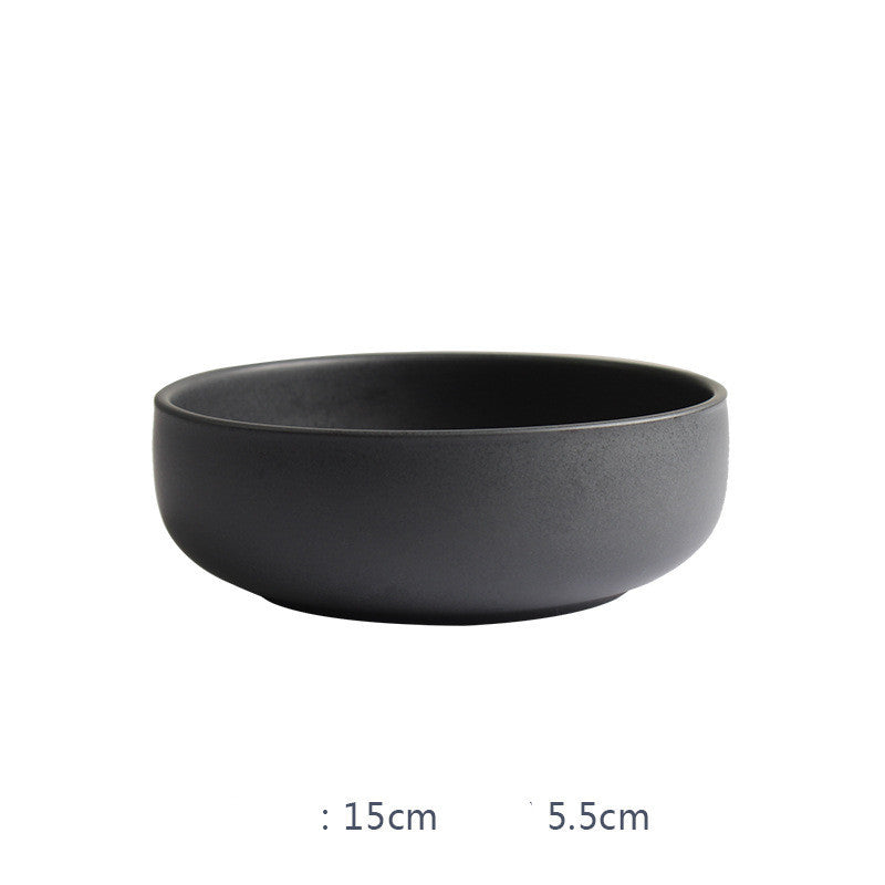 Nordic Ceramic Rice Bowl Steak Plate Deep  Household Tableware Dish Set Pi-Mart