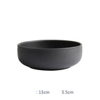 Nordic Ceramic Rice Bowl Steak Plate Deep  Household Tableware Dish Set Pi-Mart