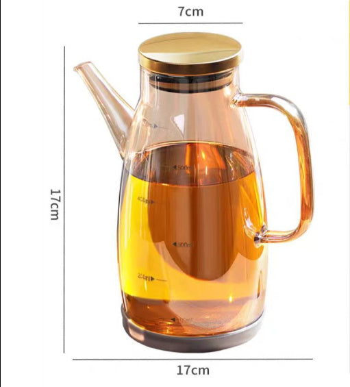Home Kitchen Oiler Borosilicate Glass Condiment Bottle Pi-Mart