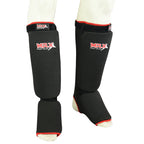 MRX BOXING & FITNESS Muay Thai Shin Guards Kick Boxing Leg & Foot Protector Pad MMA Shin Guard Extra Padding for Men or Women - SJB-DIAMOND ELITES